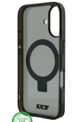 Transparant Hoesje met Metalen Ringhouder voor iPhone 16 &ndash; Sterke Bescherming &amp; Handige Standfunctie