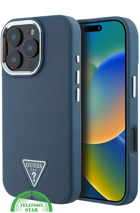 Hoesje voor iPhone 16 pro &ndash; Donkerblauw | Elegant Design met Luxe Bescherming