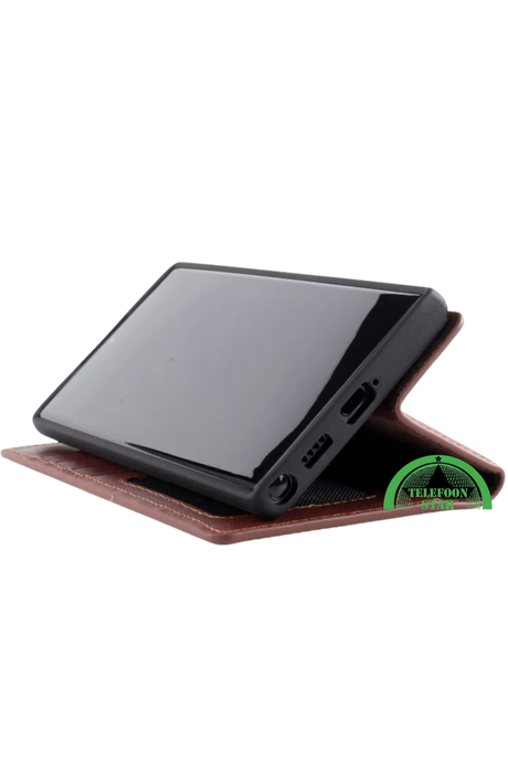 Backcover Hoesje voor S25 Ultra -Donker Bruin