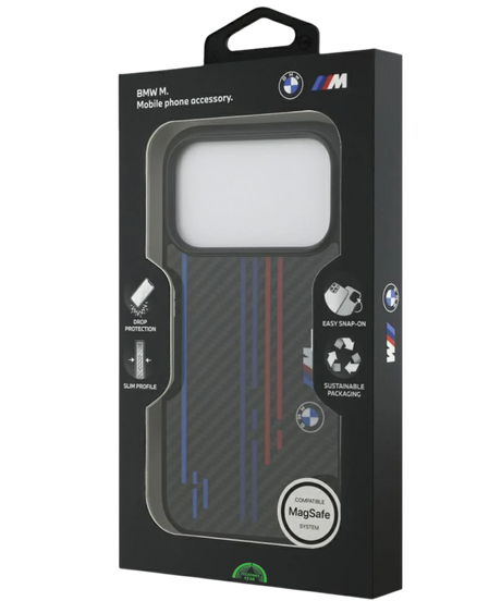 Hoesje voor iPhone 17 Pro Zwart Carbon Performance Stripe Case