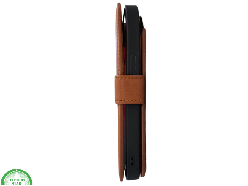 Wallet Case Licht Bruin 2 en 1 IPhone 16 E