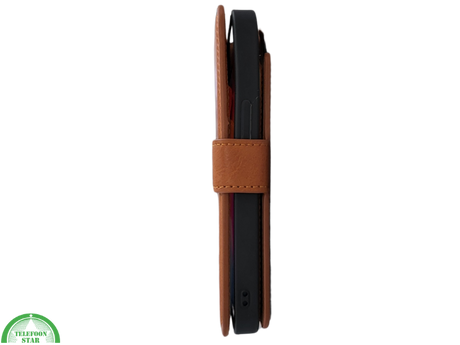 Wallet Case Licht Bruin 2 en 1 IPhone 16 E
