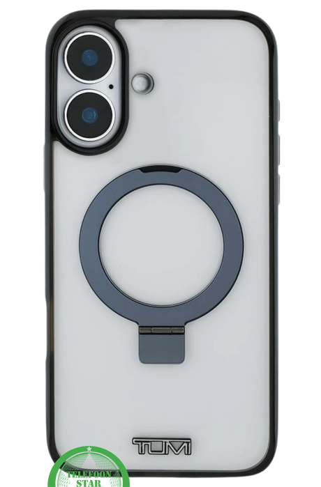 Transparant Hoesje met Metalen Ringhouder voor iPhone 16 – Sterke Bescherming & Handige Standfunctie