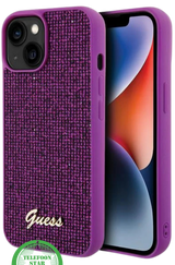 Hoesje voor iPhone 15 - Purple Shine Textile Armor
