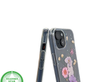 iPhone 15 Plus Transparant Hoesje met Gedroogde Bloemen &ndash; Elegant en Beschermend