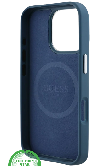Hoesje voor iPhone 16 pro &ndash; Donkerblauw | Elegant Design met Luxe Bescherming