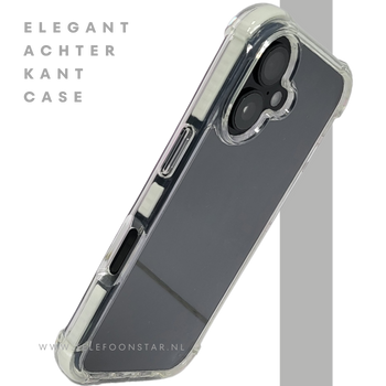 Anti shock case witte randen silicone voor iPhone 16