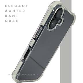 Anti shock case witte randen silicone voor iPhone 16