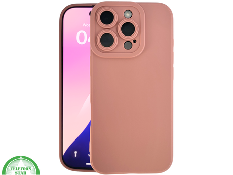 iPhone 16 Pro Perzik Hoesje &ndash; Mat Design met Verhoogde Camerabescherming