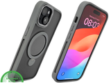 iPhone 15 Hoesje Grijs &ndash; Met MagSafe-Ring &amp; Kickstand voor Extra Functionaliteit