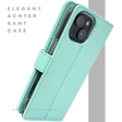 iPhone 15 2-in-1 Hoesje Mintgroen &ndash; Bookcase met Pasjeshouder