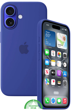 Hoesje voor iPhone 16 Siliconen – Koningsblauw | Slank, Stevig en Stijlvol