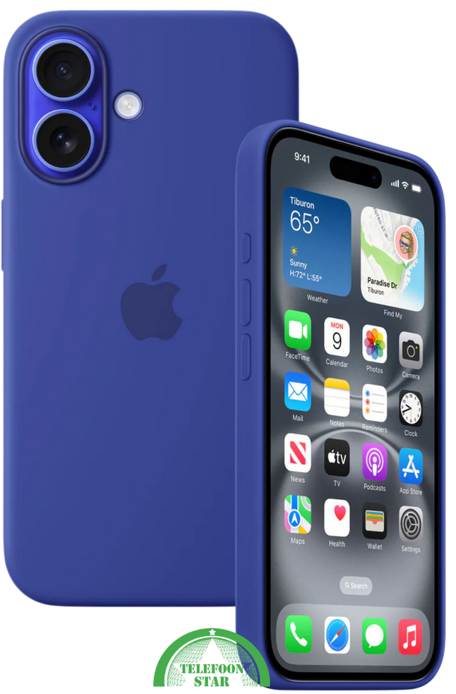 Hoesje voor iPhone 16 Siliconen – Koningsblauw | Slank, Stevig en Stijlvol