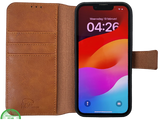 Wallet Case Licht Bruin 2 en 1 IPhone 16 E