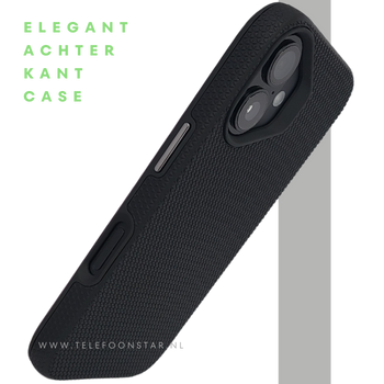 Hoesje Zwart Schokbestendige Anti Slip Backcover voor iPhone 16 Plus