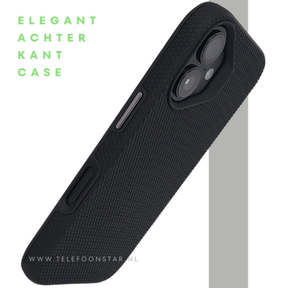 Hoesje Zwart Schokbestendige Anti Slip Backcover voor iPhone 16 Plus