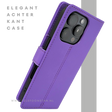 iPhone 16 Pro Paars Bookcase Hoesje Leren Look Met Magnetische Sluiting
