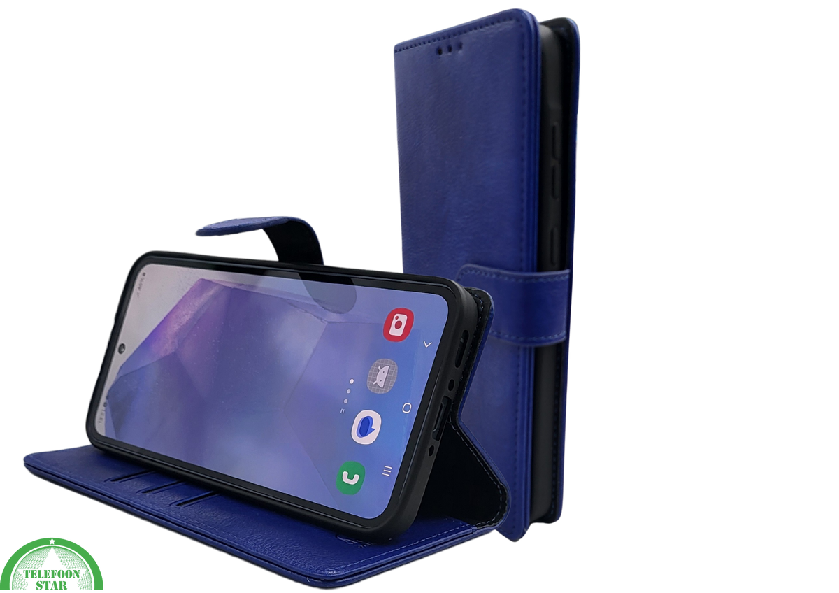 Hoesje voor Samsung Galaxy S26 BoekCase Leer Donkerblauw