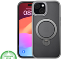 iPhone 15 Plus Hoesje Grijs &ndash; Met MagSafe-Ring &amp; Kickstand voor Extra Functionaliteit