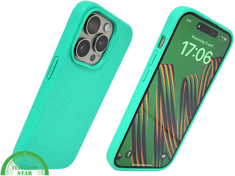 Turquoise iPhone 15 Pro Max Hoesje &ndash; Fris Kleurrijk &amp; Beschermend | Telefoonstar.nl