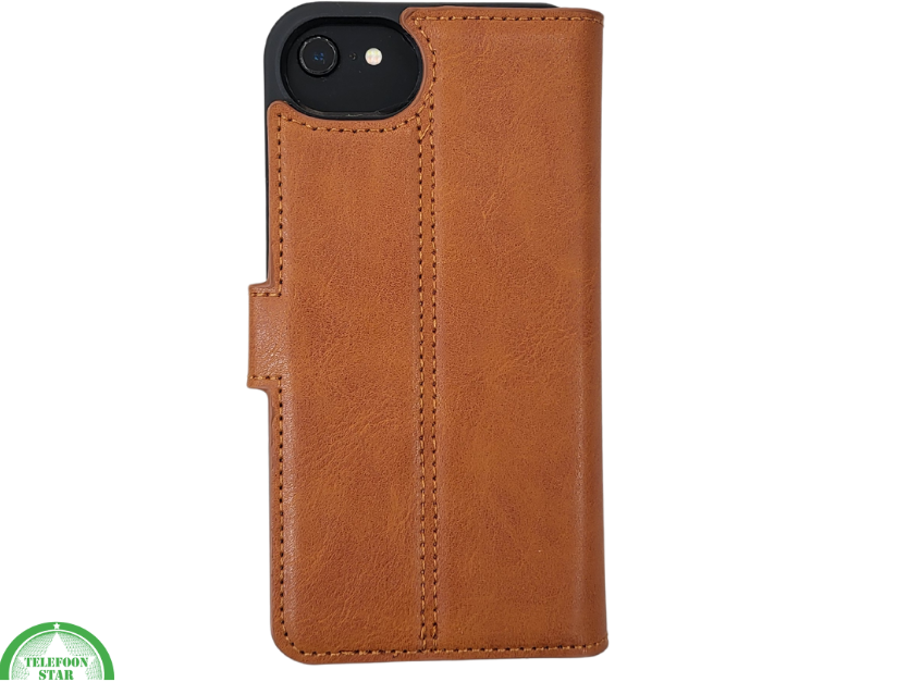 Wallet Case Licht Bruin 2 en 1 IPhone 16 E