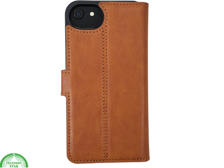 Wallet Case Licht Bruin 2 en 1 IPhone 16 E
