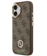 iPhone 18 Guess Hoesje Bruin Koord met Hoogwaardige kunstleder afwerking