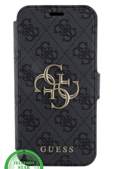 Bookcase Hoesje iPhone 15 Pro Max &ndash; Elegant Design met Gouden Logo