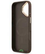 Guess iPhone 18e Hoesje Bruin Koord met Hoogwaardige kunstleder afwerking