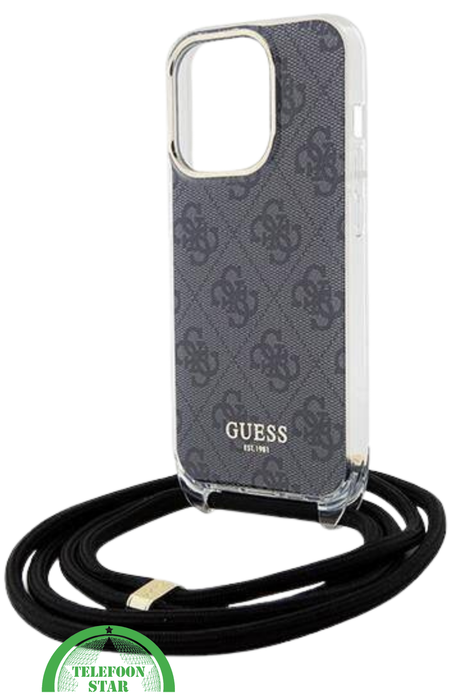 iPhone 15 Pro Beste Hoesje met Draagkoord &ndash; Donkerblauw Design met Bescherming