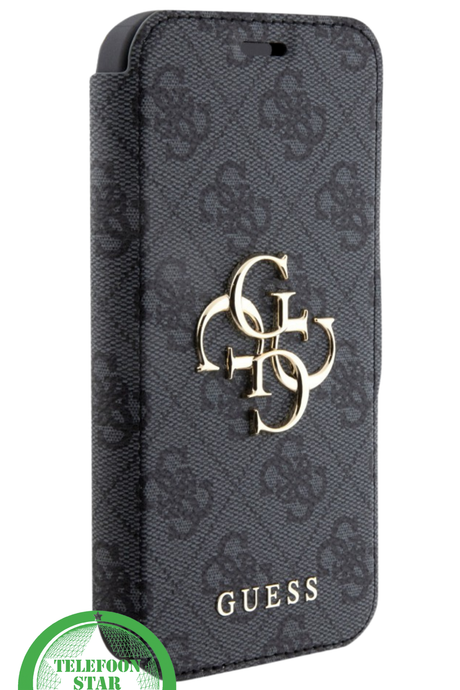 Bookcase Hoesje iPhone 15 Pro Max &ndash; Elegant Design met Gouden Logo