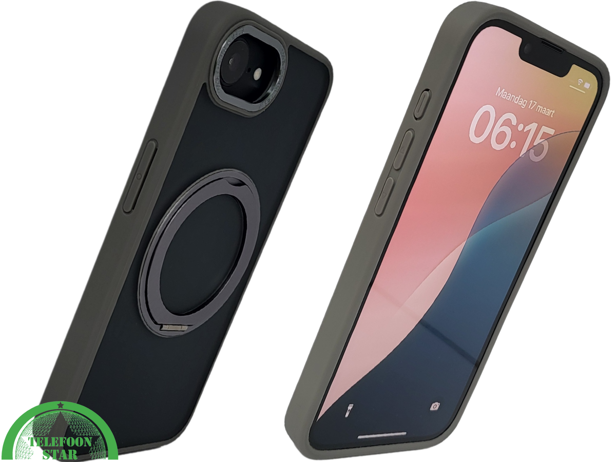 iPhone 16 E Hoesje MagSafe Compatibel Grijs Schokbestendig
