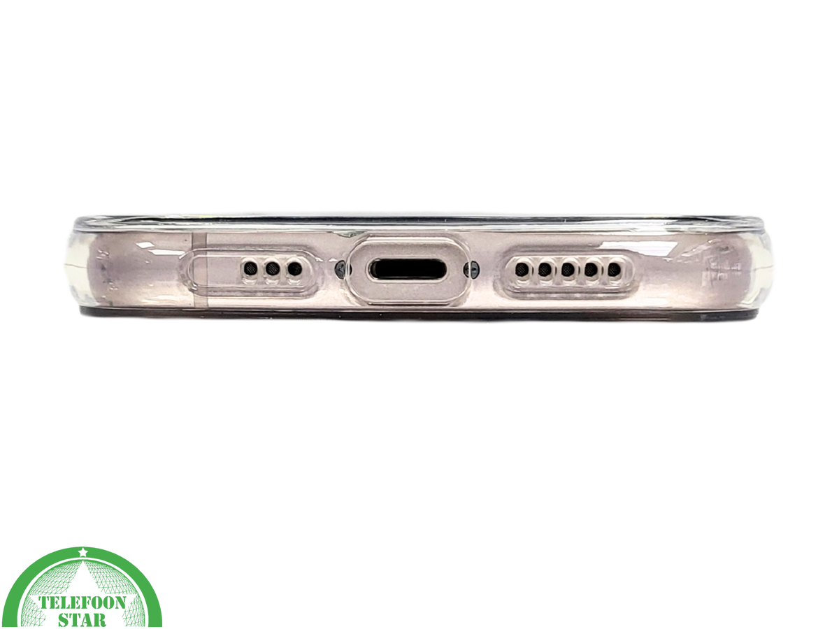BloomPop Flex Case &ndash; iPhone 13 / 14 Hoesje met Zwarte &amp; Roze Bloemen | Telefoonstar.nl