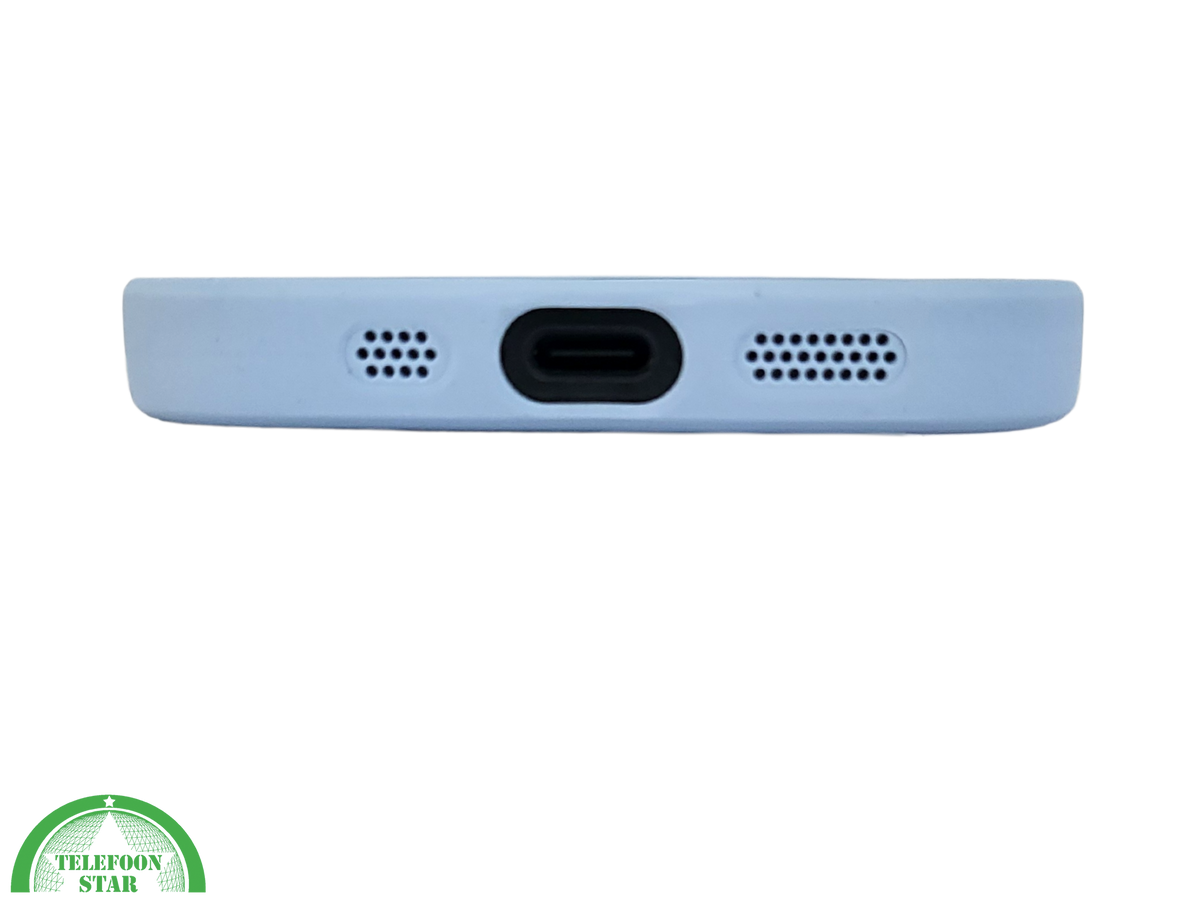 iPhone 16 Pro Lichtblauw Hoesje Mat Design Met Verhoogde Camerabescherming