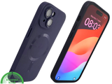 iPhone 15 Plus Siliconen Hoesje Donkerblauw &ndash; MagSafe-Compatibel &amp; Ultieme Bescherming