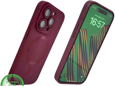 Bordeauxrood iPhone 15 Pro Max Hoesje met Ringhouder &ndash; Luxe Bescherming | Telefoonstar.nl