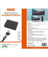 HDMI Splitter 1 in 2 – 4K 30Hz Beeld Verdelen