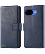 Google Pixel 10a Bookcase Hoesje blauw Leren Look Met Pasjeshouder