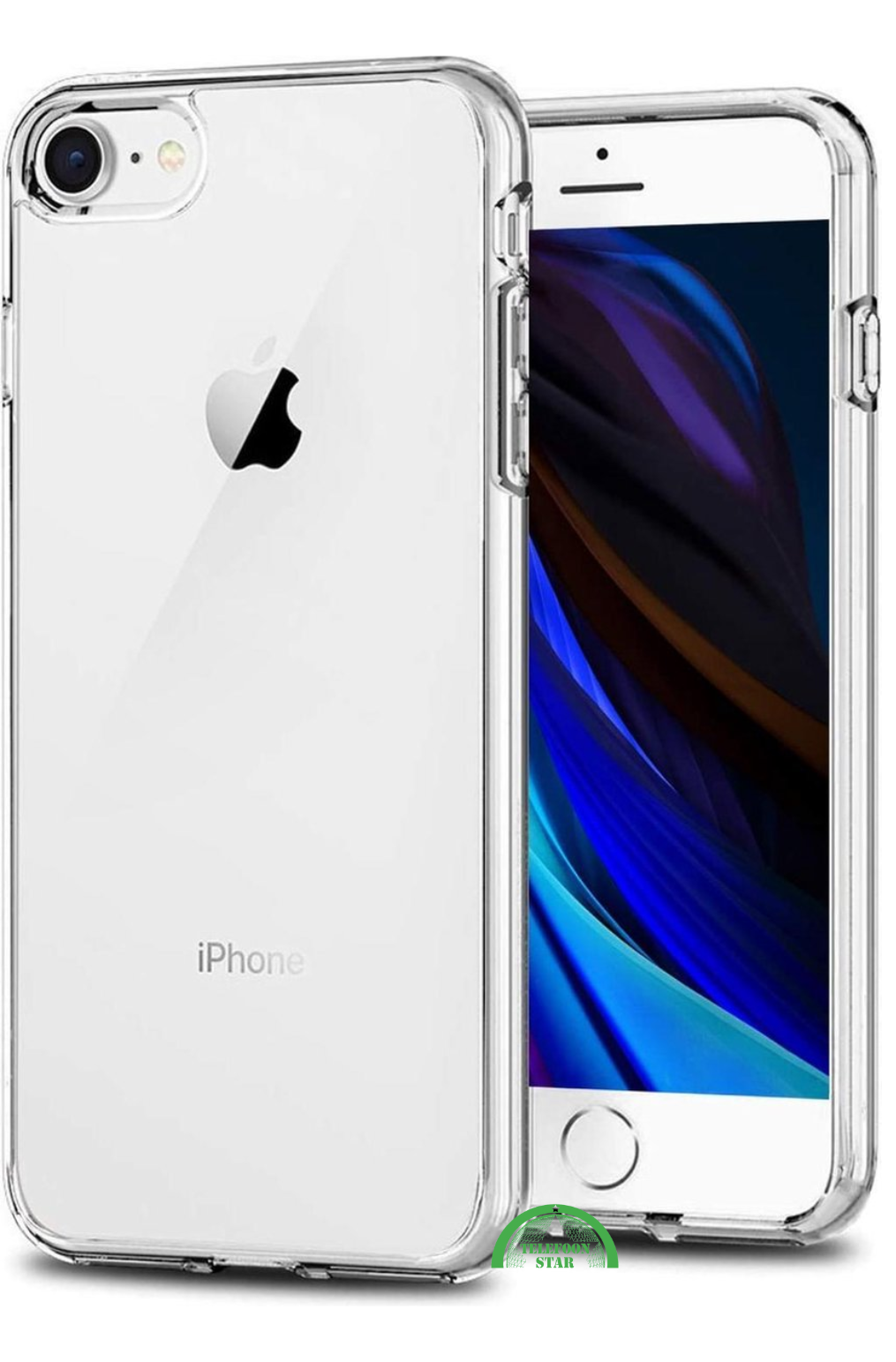 Hoesje voor iPhone SE 2022 Zwart Transparant, Slank, Flexibel & Schokbestendig