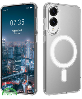 Hoesje voor Samsung S25 Edge Transparant MagSafe-stijl, Slank, Sterk & Magnetisch