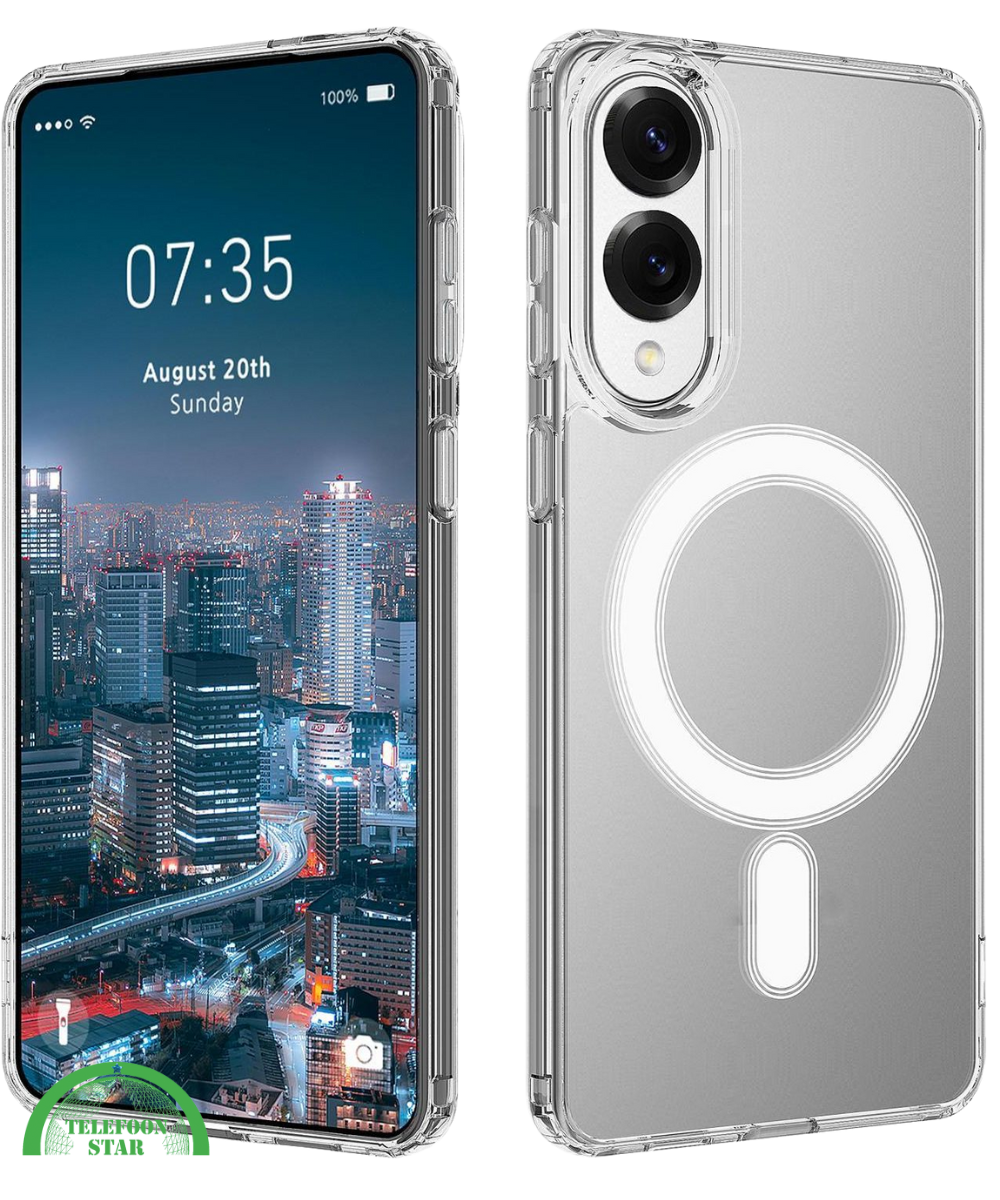 Hoesje voor Samsung S25 Edge Transparant MagSafe-stijl, Slank, Sterk & Magnetisch