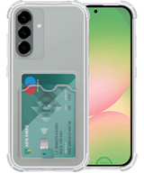 Hoesje voor Galaxy A57 Transparant met Kaarthouder Praktisch, Slank & Schokbestendig
