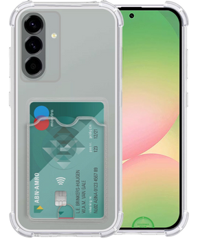 Hoesje voor Galaxy A57 Transparant met Kaarthouder Praktisch, Slank & Schokbestendig