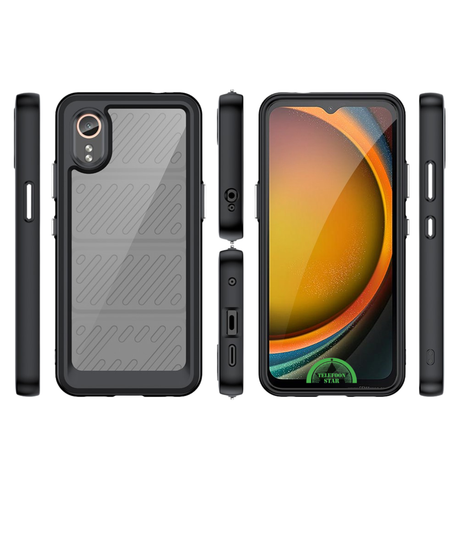 Samsung Galaxy XCover 7 Hoesje Transparante Hybride Beschermhoes met Schokbestendige Bumper