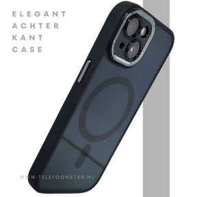 iPhone 15 Plus MagSafe Hoesje Zwart Transparant &ndash; Slank, Stijlvol en MagSafe-ready