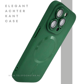 iPhone 15 Pro Groen Hoesje met Ringhouder &ndash; MagSafe &amp; Kickstand | Telefoonstar.nl