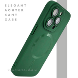 iPhone 15 Pro Groen Hoesje met Ringhouder &ndash; MagSafe &amp; Kickstand | Telefoonstar.nl
