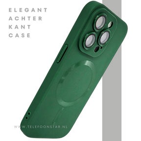 iPhone 15 Pro Groen Hoesje met Ringhouder &ndash; MagSafe &amp; Kickstand | Telefoonstar.nl