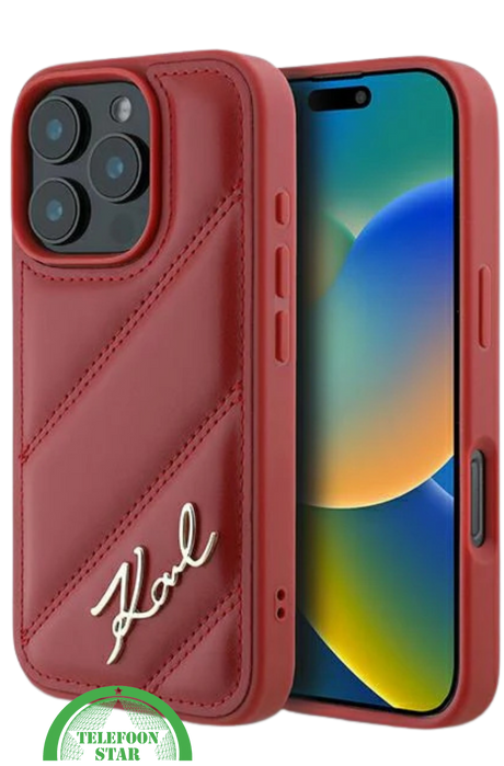Hoesje voor iPhone 16 Pro Max Luxe Hoesje Rood &ndash; Stijlvolle Bescherming met Elegant Design