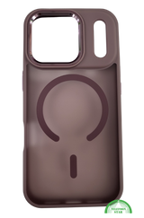 Matte ProtectCase iPhone 17 Pro Max met Magnetische Oplaadring – Smoke Bruin